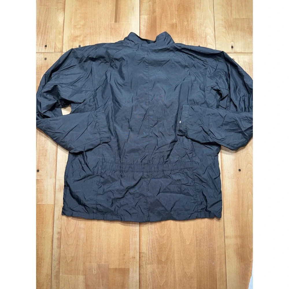 Kids Nike‎ Lightweight Zip Up Jacket Windbreaker Black Activewear Size 12/14